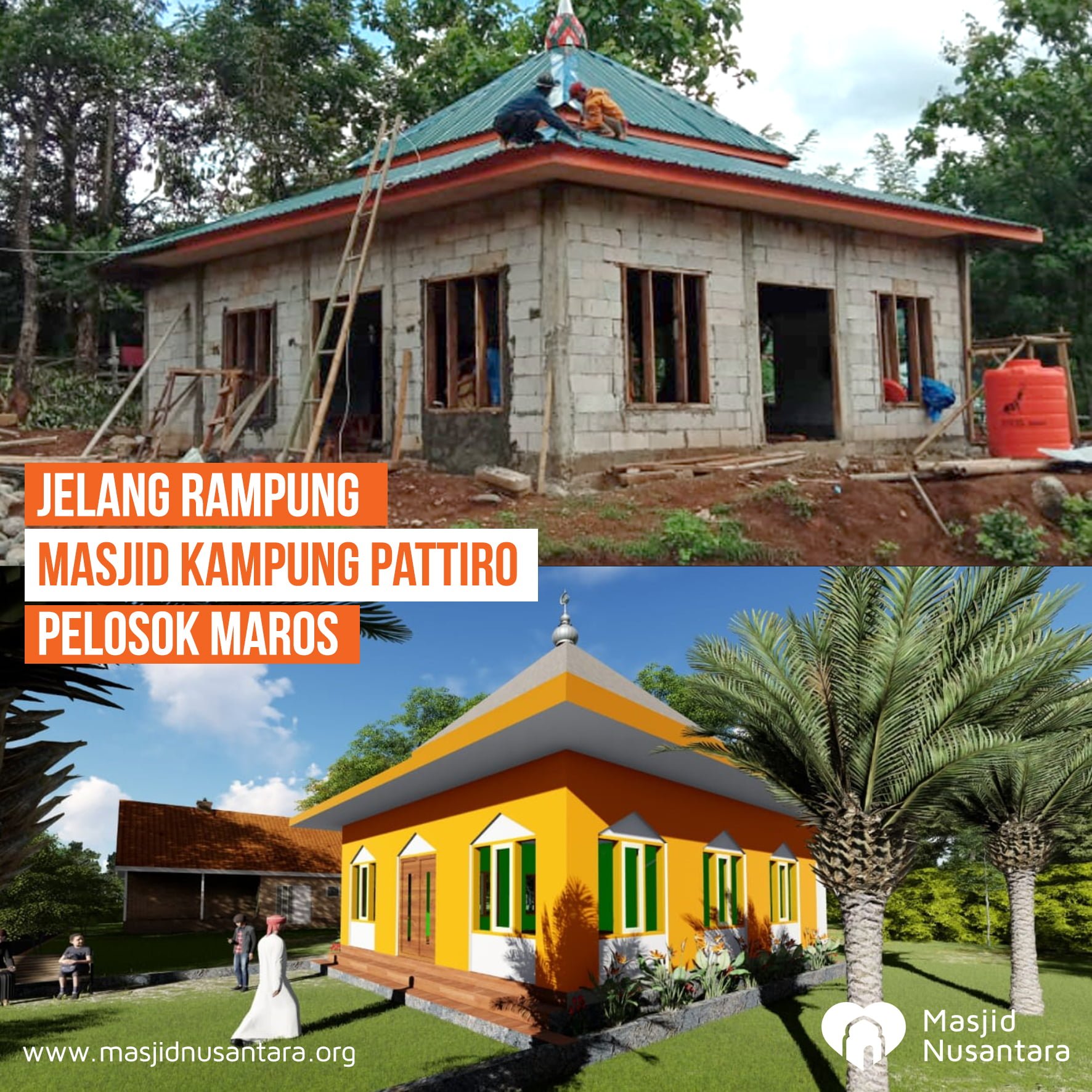 Jelang Rampung Masjid Kampung Pattiro