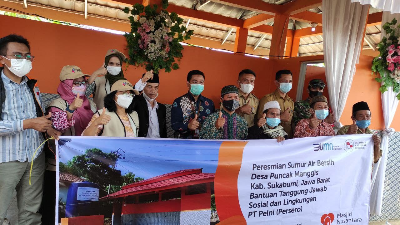 Bersama PT Pelni, Masjid Nusantara Resmikan Sumur Air Bersih di Sukabumi